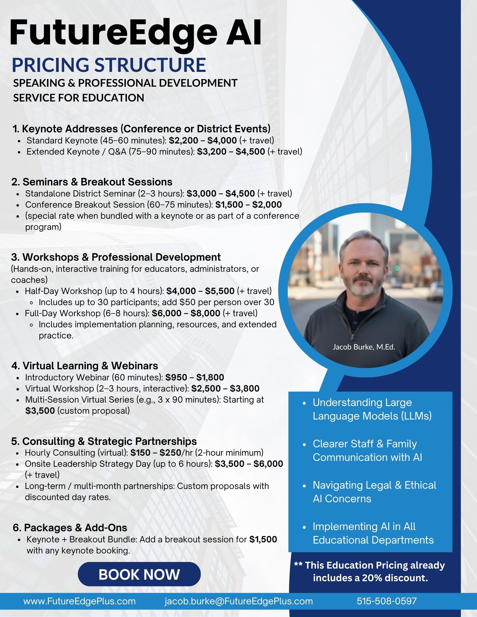 FutureEdge Education Pricing Structure