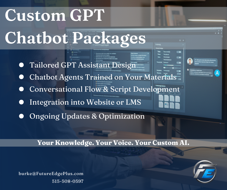 Custom GPT chatbot building interface on desktop screen